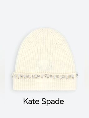 kate spade | Accessories | Nwt Kate Spade Black Knit Beanie  display picture 1